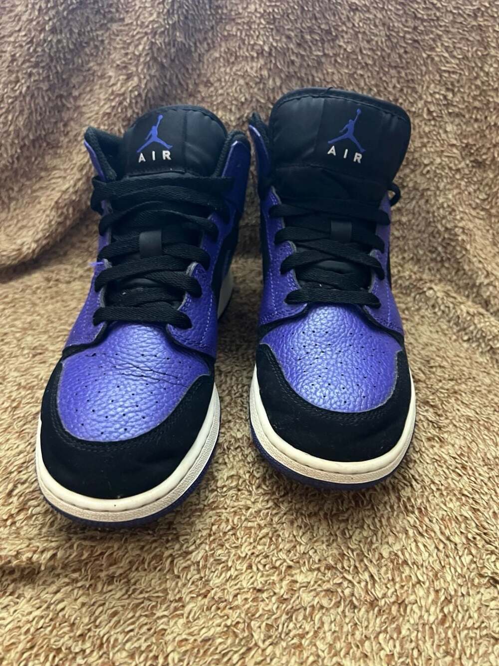 Air Jordan 1 Retro Mid GS Dark Concord 554725-051 - Picture 1 of 4